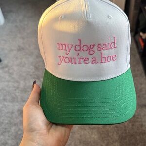 Green and White Dog Lover Cap